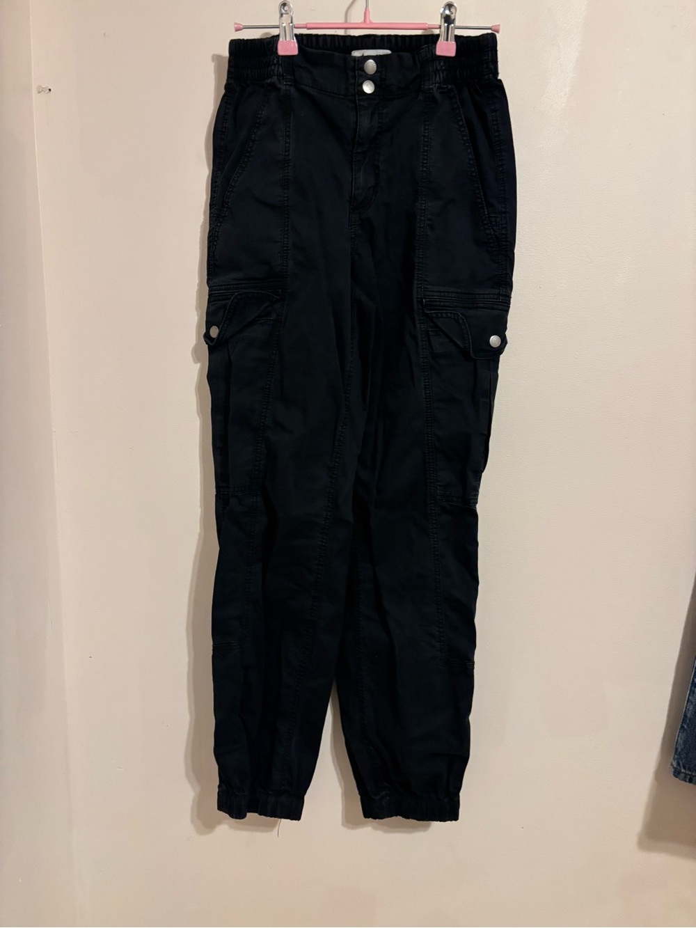 Black Cargo Jogger Pants